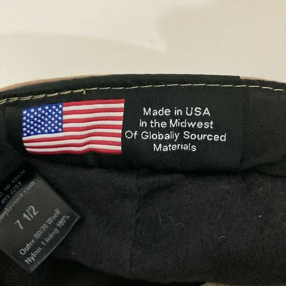 Stormy Kromer Original Kromer Cap - Winter Wool Hat with Earflap Olive 7 1/2 - Picture 6 of 8